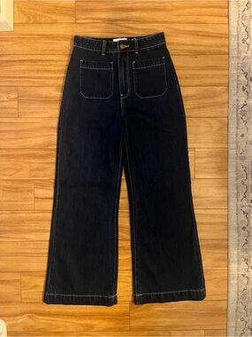ROLLA'S Wide Leg Dark Indigo Denim Jeans